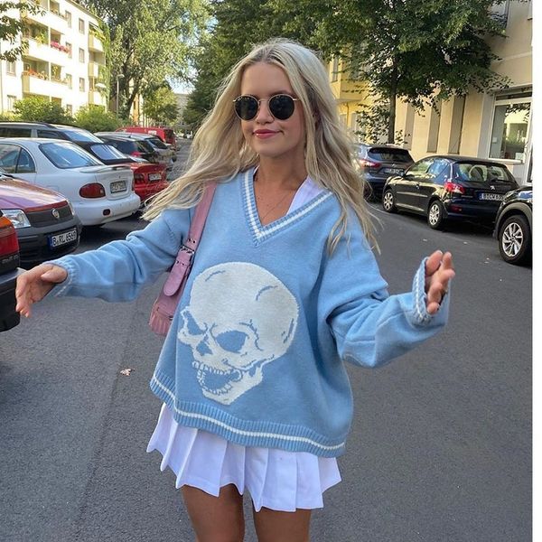 women fashion v-neck oversize sweaters autumn winter warm knit pullover female handsome crochet pattern loose streetwear jumper, White;black
women fashion v-neck oversize sweaters autumn winter warm knit pullover female handsome crochet pattern loose streetwear jumper, White;black