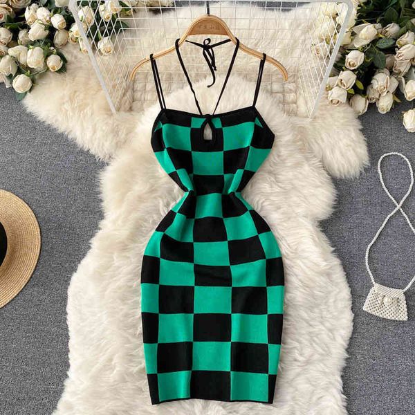 casual dresses checkerboard hanging neck suspender dress women's summer sweet and spicy temperament waist bag hip skirt 3qmr, Black;gray
casual dresses checkerboard hanging neck suspender dress women's summer sweet and spicy temperament waist bag hip skirt 3qmr, Black;gray