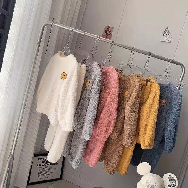 rompers autumn and winter children's cloud velvet pajamas set boys girls' warm home clothes teenagers' casual, Blue
rompers autumn and winter children's cloud velvet pajamas set boys girls' warm home clothes teenagers' casual, Blue