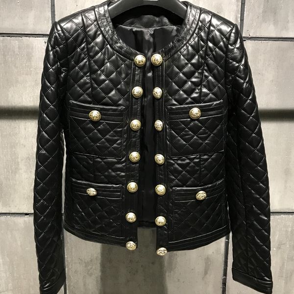 real leather jacket ladies genuine leather jacket 201030, Black