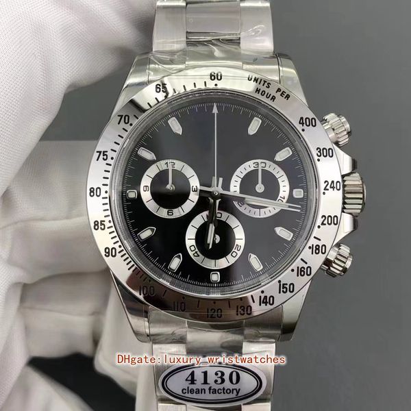 clean men watch 904l steel ultra thin cal.4130 chronograph 40mm cosmograph black 116500 116520 waterproof automatic mechanical mens watch wa, Slivery;brown
clean men watch 904l steel ultra thin cal.4130 chronograph 40mm cosmograph black 116500 116520 waterproof automatic mechanical mens watch wa, Slivery;brown