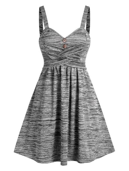 wipalo space dye button crisscross mini cami dress sleeveless women dress vestidos robe casual party dress, Black;gray
wipalo space dye button crisscross mini cami dress sleeveless women dress vestidos robe casual party dress, Black;gray