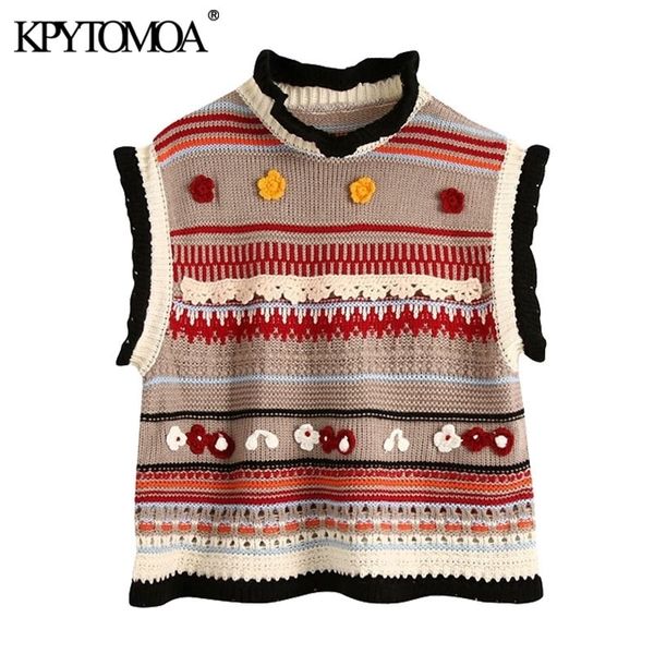 kpytomoa women fashion flowershaped texture knitted vest sweater vintage o neck sleeveless female waistcoat chic y201128, Black;white
kpytomoa women fashion flowershaped texture knitted vest sweater vintage o neck sleeveless female waistcoat chic y201128, Black;white