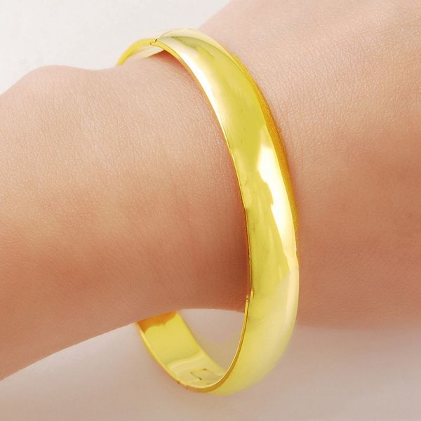 8mm wide smooth flat women bangle openable bracelet 18k yellow gold filled trendy lady wedding party jewelry gift dia 60mm, Black
8mm wide smooth flat women bangle openable bracelet 18k yellow gold filled trendy lady wedding party jewelry gift dia 60mm, Black