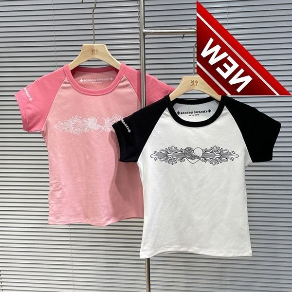 chao ch cromei pink black and white raglan sleeves slim fitting women's short sleeve t-shirt, White;black
chao ch cromei pink black and white raglan sleeves slim fitting women's short sleeve t-shirt, White;black