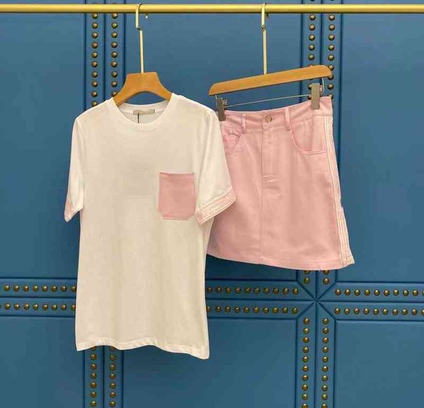 women's tracksuits new f&d pocket color contrast round neck short sleeve pink side stitching string label short skirt age reduction lei, Gray
women's tracksuits new f&d pocket color contrast round neck short sleeve pink side stitching string label short skirt age reduction lei, Gray