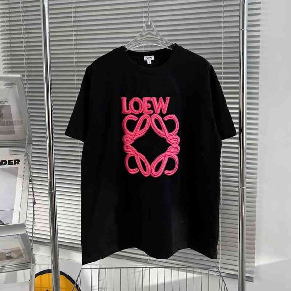 2022 summer new heavy industry neon embroidery round neck t-shirt men's and women's same fruit short sleeve fashion, White
2022 summer new heavy industry neon embroidery round neck t-shirt men's and women's same fruit short sleeve fashion, White