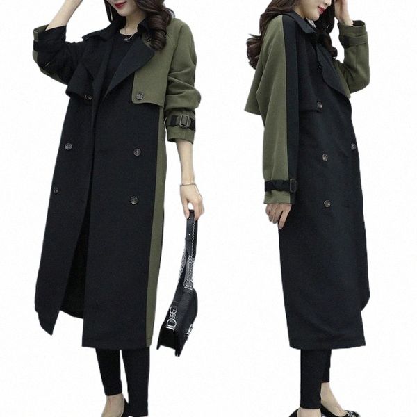 women's trench coats 2021 autumn winter long vintage patchwork coat army green safari style female windbreaker with belt outwear 663t#, Tan;black
women's trench coats 2021 autumn winter long vintage patchwork coat army green safari style female windbreaker with belt outwear 663t#, Tan;black