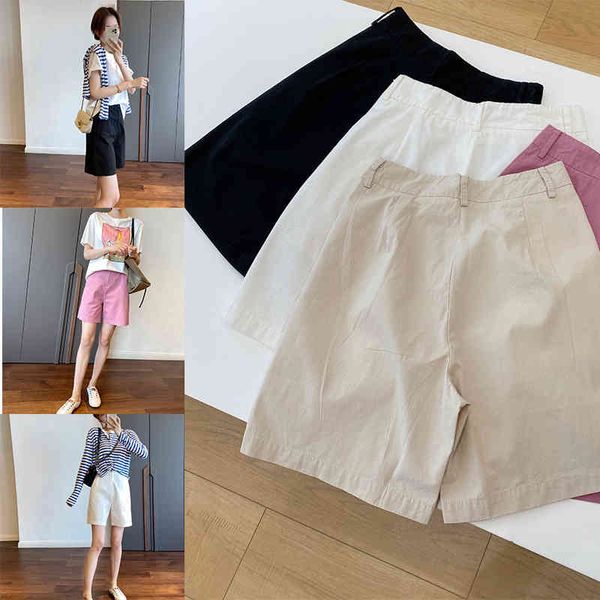 women's shorts p7589as22 medium waist wide leg loose spring and summer casual shorts 4 colors, White;black
women's shorts p7589as22 medium waist wide leg loose spring and summer casual shorts 4 colors, White;black