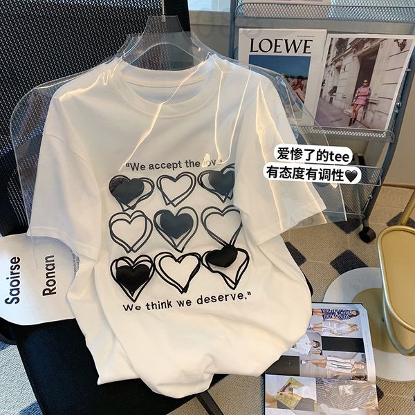 women's t-shirt designer white love printed short sleeve t-shirt women's 2022 summer new loose casual versatile thin design 06ih
women's t-shirt designer white love printed short sleeve t-shirt women's 2022 summer new loose casual versatile thin design 06ih