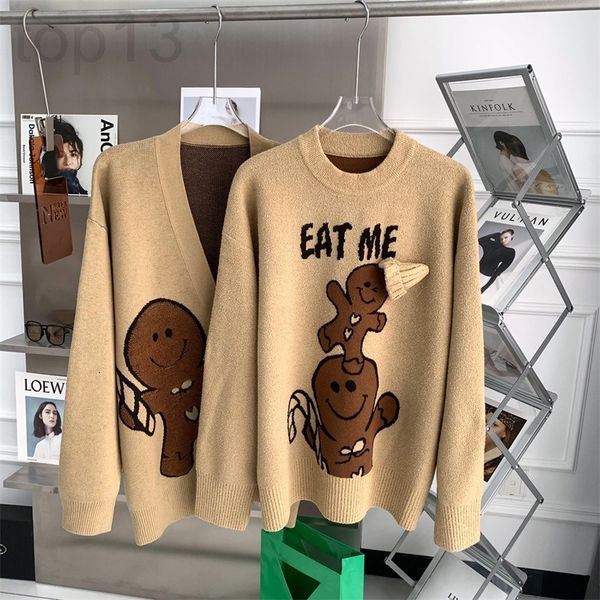 women's knits & tees designer moc ~ 22 new cartoon three-dimensional hat gingerbread man sweater women's round neck loose pullover, White
women's knits & tees designer moc ~ 22 new cartoon three-dimensional hat gingerbread man sweater women's round neck loose pullover, White