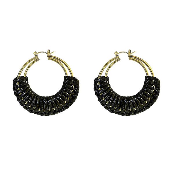 wind woven earrings women's new exaggerated temperament simple design advanced sense, Golden;silver
wind woven earrings women's new exaggerated temperament simple design advanced sense, Golden;silver