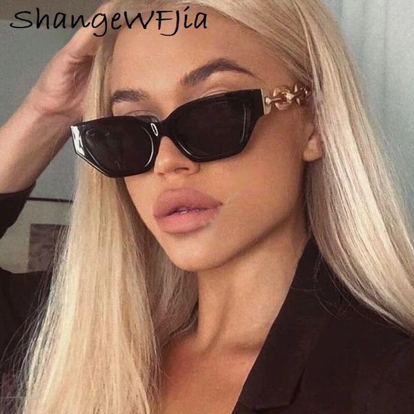 gold metal frame sunglasses chain leg cat eye sun glasses brand gradient retro designer trend, White;black
gold metal frame sunglasses chain leg cat eye sun glasses brand gradient retro designer trend, White;black