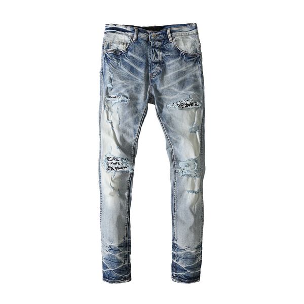 jeans men for middle waist slim fit fashion long distrressed cotton denim casual and versatile hole patch printing regular skinny ripped des, Blue
jeans men for middle waist slim fit fashion long distrressed cotton denim casual and versatile hole patch printing regular skinny ripped des, Blue