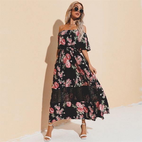 women's summer maxi dresses fashion cute floral black chest wrapping strapless long large swing dress for women girls 220504, Black;gray
women's summer maxi dresses fashion cute floral black chest wrapping strapless long large swing dress for women girls 220504, Black;gray