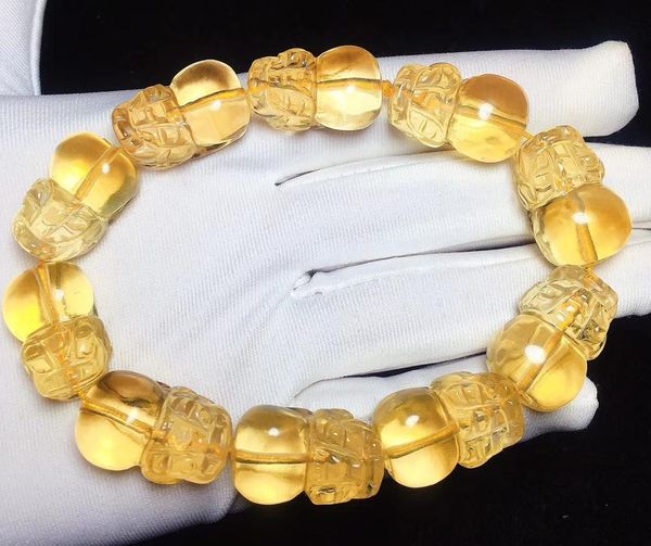 natural yellow citrine pi xiu carved beads bracelet crystal rare women men 23/15/13mm wealthy stone gift aaaaa, Silver
natural yellow citrine pi xiu carved beads bracelet crystal rare women men 23/15/13mm wealthy stone gift aaaaa, Silver