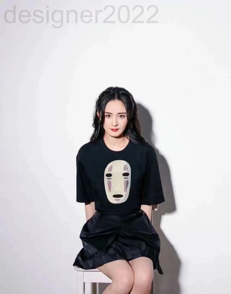 women's t-shirt designer high edition luo yi w star yang mi with heavy industry faceless man back printing small briquette embroidery t, White
women's t-shirt designer high edition luo yi w star yang mi with heavy industry faceless man back printing small briquette embroidery t, White