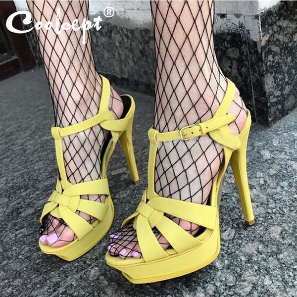 coolcept genuine leather high heel sandals women heels 10cm and 14cm footwear fashion woman shoes r4425 3340 210306, Black
coolcept genuine leather high heel sandals women heels 10cm and 14cm footwear fashion woman shoes r4425 3340 210306, Black