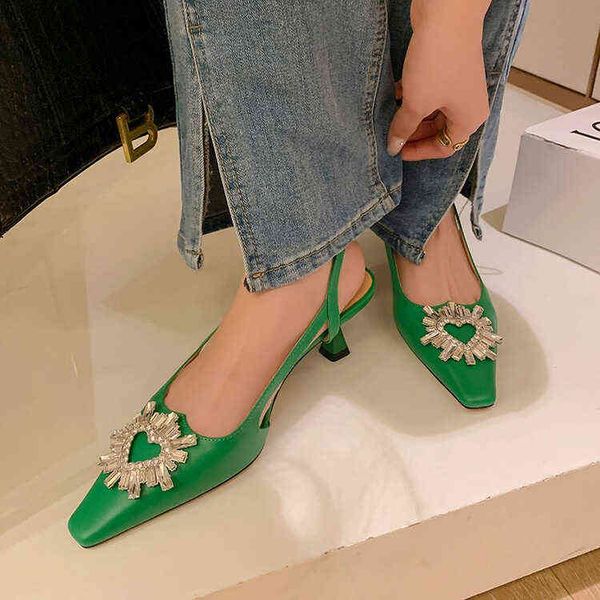 sandals women s shoes new green niche rhinestone back empty high heels slippers spring and summer 220704, Black
sandals women s shoes new green niche rhinestone back empty high heels slippers spring and summer 220704, Black
