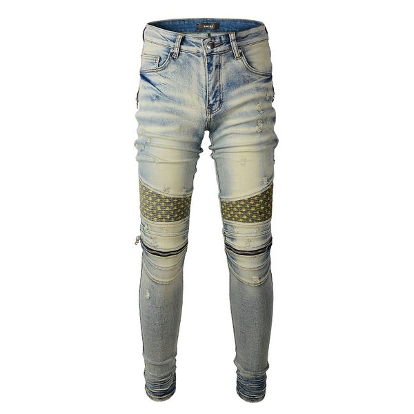 20ss mens designer jeans distressed ripped biker slim fit motorcycle denim for men s fashion jean mans pants pour hommes #821, Blue
20ss mens designer jeans distressed ripped biker slim fit motorcycle denim for men s fashion jean mans pants pour hommes #821, Blue