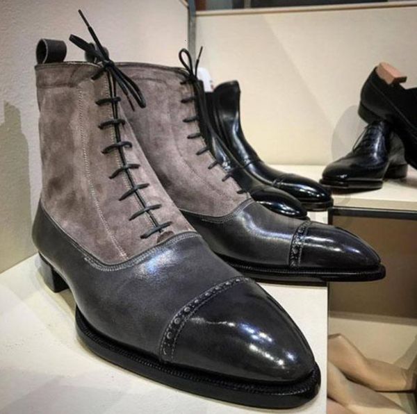 boots designer men's boots pu leather stitched woolen low heel round head taobao, Black
boots designer men's boots pu leather stitched woolen low heel round head taobao, Black