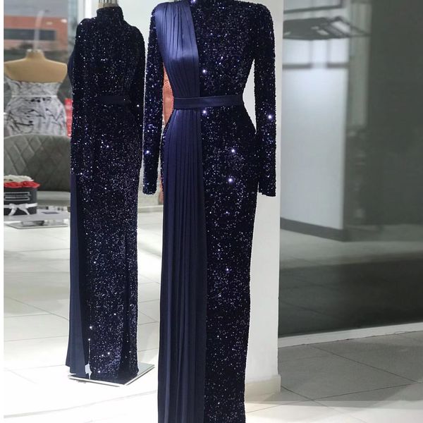 muslim sparkly prom dresses for women sequins high neck long sleeve dubai party mermaid evening gown birthday dress, Black
muslim sparkly prom dresses for women sequins high neck long sleeve dubai party mermaid evening gown birthday dress, Black
