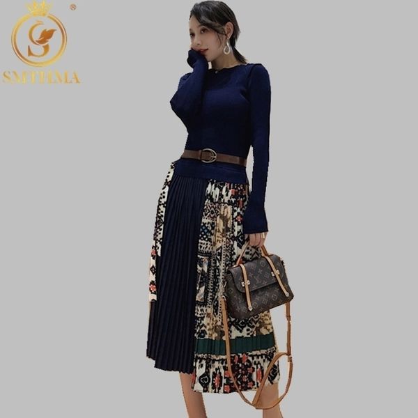 smthma elegant sweater dress autumn winter knitted long sleeve women dress printing pleated patchwork office casual long dress y200102, White;black
smthma elegant sweater dress autumn winter knitted long sleeve women dress printing pleated patchwork office casual long dress y200102, White;black
