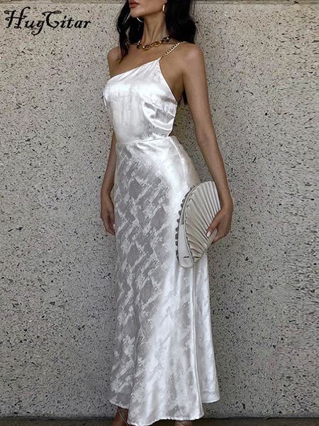 print backless single shoulder metal chain slim maxi dress solid 2022 fall casual elegant party club vestido y2k, Black;gray
print backless single shoulder metal chain slim maxi dress solid 2022 fall casual elegant party club vestido y2k, Black;gray