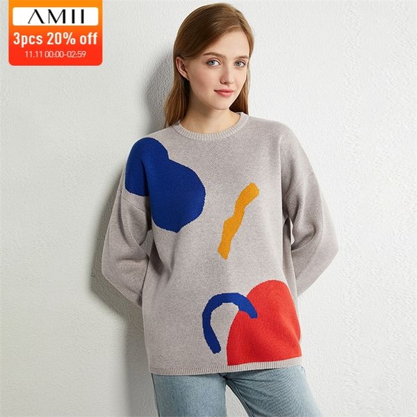 amii minimalism autumn women sweater fashion contrasting color design oneck loose women pullover causal female 12040698 lj201114, White;black
amii minimalism autumn women sweater fashion contrasting color design oneck loose women pullover causal female 12040698 lj201114, White;black