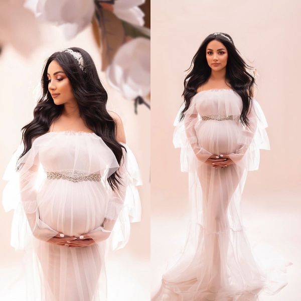 off the shoulder tulle maternity prom dress p shoot women long sleeves maternity robes for pgraphy ruffled bridal bathrobe, Black
off the shoulder tulle maternity prom dress p shoot women long sleeves maternity robes for pgraphy ruffled bridal bathrobe, Black
