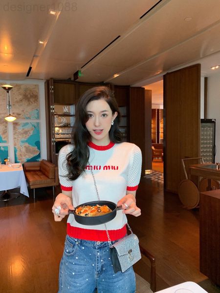 women's knits & tees designer 22 spring and summer new letter embroidery short sleeve low-key fashionable thread round neck design cont, White
women's knits & tees designer 22 spring and summer new letter embroidery short sleeve low-key fashionable thread round neck design cont, White