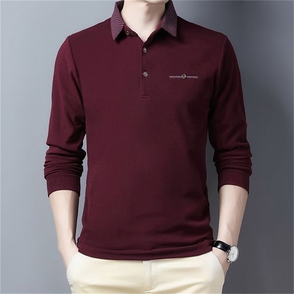ymwmhu wine red polo shirt for men long sleeve autumn and spring collared shirt solid casual polo shirt korean fashion clothing 220421, White;black
ymwmhu wine red polo shirt for men long sleeve autumn and spring collared shirt solid casual polo shirt korean fashion clothing 220421, White;black