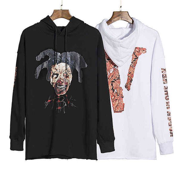 street high devil clown big v printed men's and women's fashion brand hip hop casual loose pullover hoodie, Black
street high devil clown big v printed men's and women's fashion brand hip hop casual loose pullover hoodie, Black