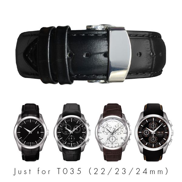 22mm 23mm 24mm genuine leather watch band curved end replacement for tissot t035 butterfly steel buckle calfskin strap bracelets 220526, Black;brown
22mm 23mm 24mm genuine leather watch band curved end replacement for tissot t035 butterfly steel buckle calfskin strap bracelets 220526, Black;brown