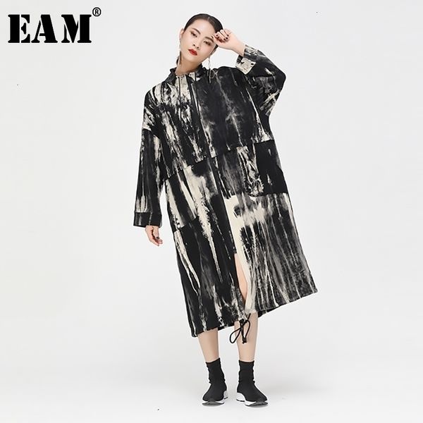 eam women khaki pattern printed big size long trench stand collar long sleeve loose windbreaker fashion spring 1d937 201030, Tan;black
eam women khaki pattern printed big size long trench stand collar long sleeve loose windbreaker fashion spring 1d937 201030, Tan;black