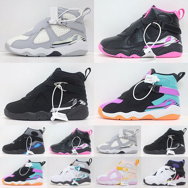 8 8s kids basketball shoes sport sneakers south beach black valentines day black cement white viii boy girls children sports trainers size 2
8 8s kids basketball shoes sport sneakers south beach black valentines day black cement white viii boy girls children sports trainers size 2