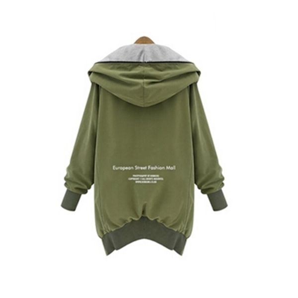 women casual hooded jacket autumn zipper outerwear basic coat solid fashion batwing sleeve loose jacket plus size m-5xl 201203, Black
women casual hooded jacket autumn zipper outerwear basic coat solid fashion batwing sleeve loose jacket plus size m-5xl 201203, Black