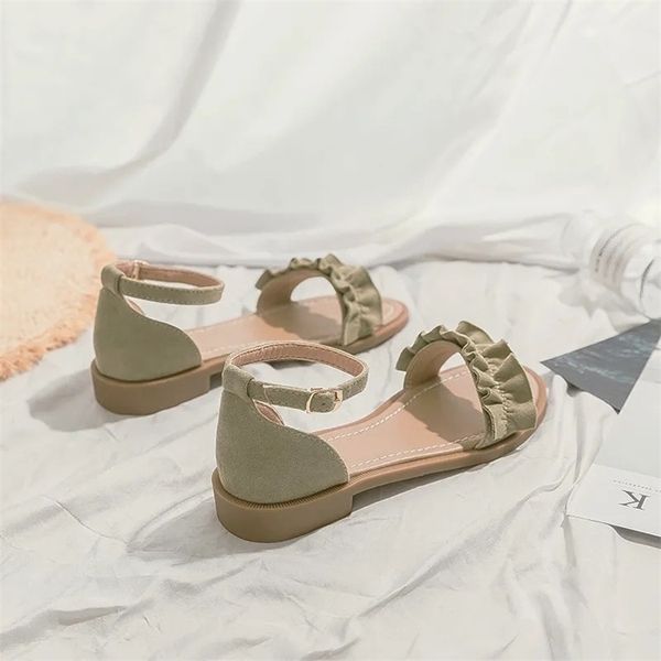 cute sweet ladies ruffle sandals women summer beach casual shoes fashion classics ankle buckle strap flats green black 220616
cute sweet ladies ruffle sandals women summer beach casual shoes fashion classics ankle buckle strap flats green black 220616