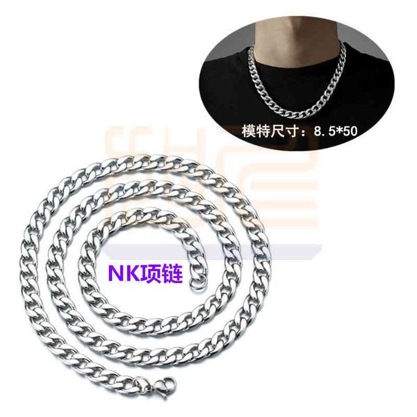 fashionable and versatile titanium steel nk hip hop bracelet 1 punk fashion men's and women's cuban chain 2 korean new stainls ste, Black
fashionable and versatile titanium steel nk hip hop bracelet 1 punk fashion men's and women's cuban chain 2 korean new stainls ste, Black