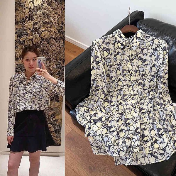 women's polos p295330 early spring fresh flower printed silk 19 mm mulberry shirt, White
women's polos p295330 early spring fresh flower printed silk 19 mm mulberry shirt, White