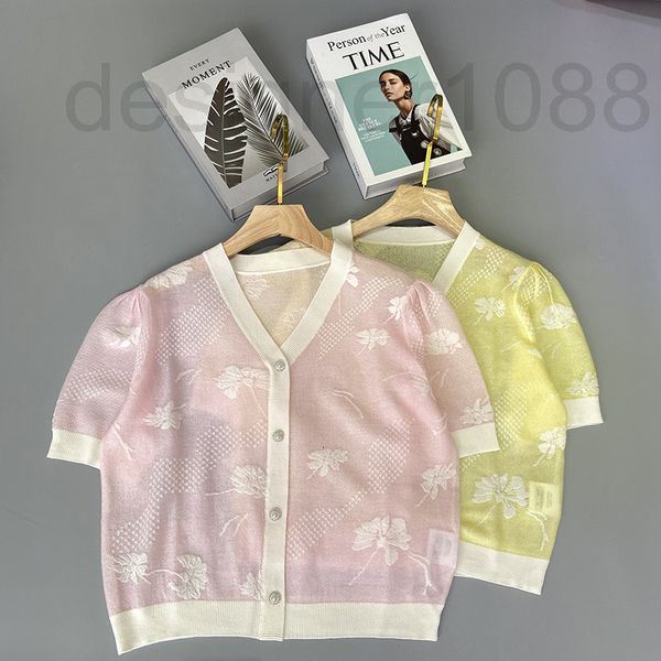 women's sweaters designer 2022 summer new knitted flower v-neck short sleeved wool cardigan women's thin style fresh and sweet sma, White;black
women's sweaters designer 2022 summer new knitted flower v-neck short sleeved wool cardigan women's thin style fresh and sweet sma, White;black