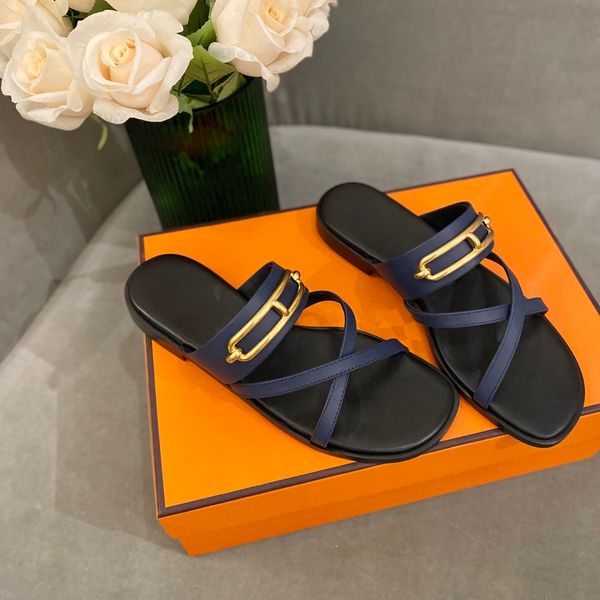 women slippers luxury designer brand logo latest slipper imported calfskin metal buckle decoration with box dust bag size35-40, Black
women slippers luxury designer brand logo latest slipper imported calfskin metal buckle decoration with box dust bag size35-40, Black
