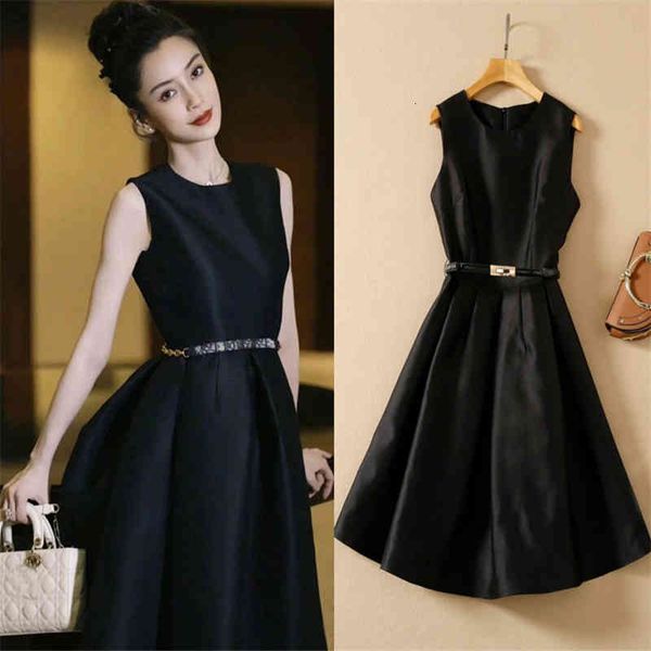 casual dresses star's same summer hepburn style small black dress sleeveless vest lace up waist princess dress, Black;gray
casual dresses star's same summer hepburn style small black dress sleeveless vest lace up waist princess dress, Black;gray