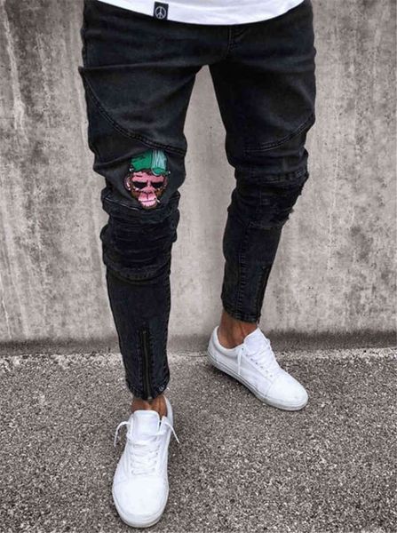 men's jeans hip hop high end tight fit zipper holed narrow legged pants men's jeans slim 0wvh, Blue
men's jeans hip hop high end tight fit zipper holed narrow legged pants men's jeans slim 0wvh, Blue