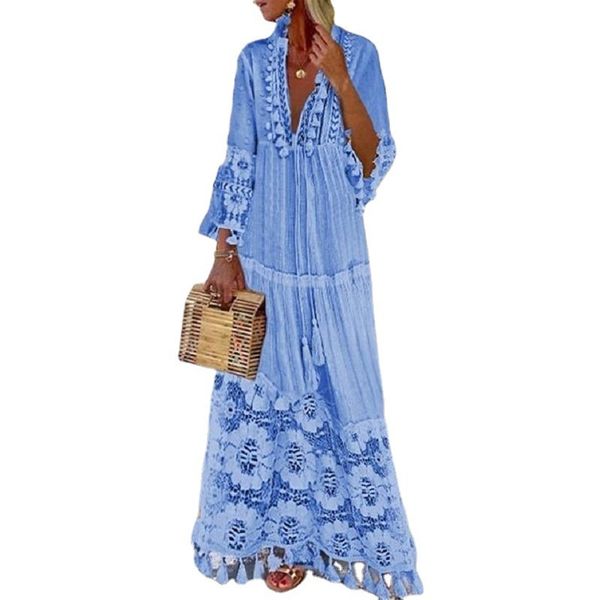 casual dresses tassel boho long dress women 2022 fall solid hollow out v-neck lace bohemian style plus size vestidos, Black;gray
casual dresses tassel boho long dress women 2022 fall solid hollow out v-neck lace bohemian style plus size vestidos, Black;gray