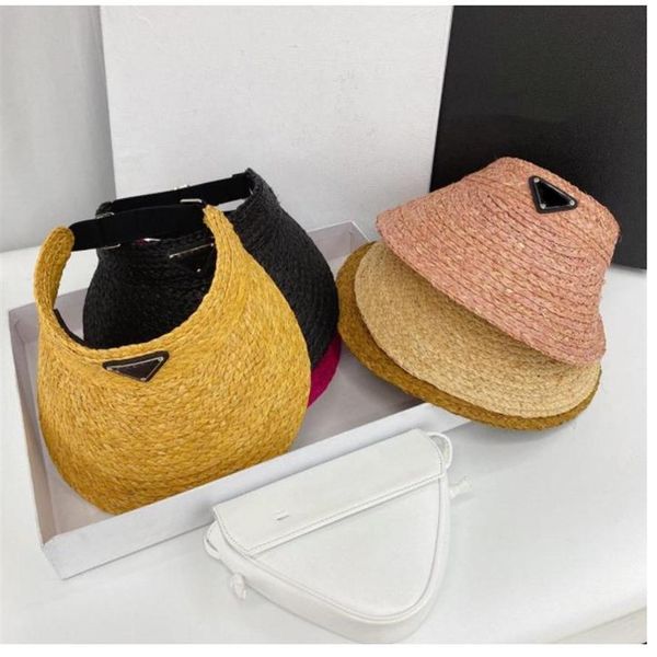 2021 summer empty straw hats visors designer women sun hat beach holiday cap grass braid caps 6 color droship gifts242n, Blue;gray
2021 summer empty straw hats visors designer women sun hat beach holiday cap grass braid caps 6 color droship gifts242n, Blue;gray