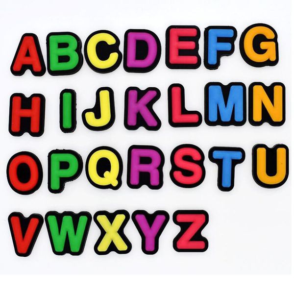 26styles pvc colorfuls english letter croc shoe charms cartoon shoecharms buckle diy decoration buckle accessories gift, White;pink
26styles pvc colorfuls english letter croc shoe charms cartoon shoecharms buckle diy decoration buckle accessories gift, White;pink