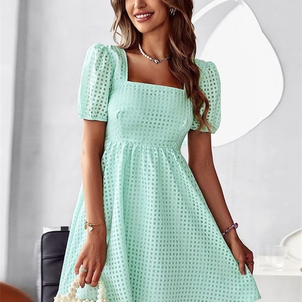 ladies vintage french style plaid short summer dress women casual party mini sundress female robe vestidos mujer 220506, Black;gray
ladies vintage french style plaid short summer dress women casual party mini sundress female robe vestidos mujer 220506, Black;gray