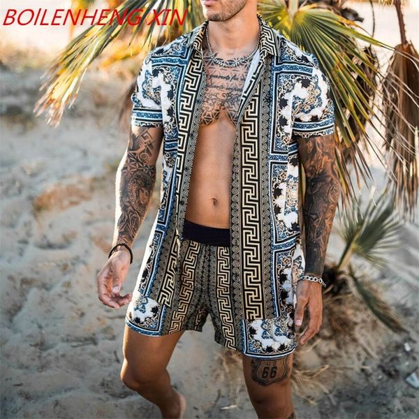 men beach printing summer lapel with short sleeves button shirt beach shorts streetwear casual mens suit 2 pieces 220704, Gray
men beach printing summer lapel with short sleeves button shirt beach shorts streetwear casual mens suit 2 pieces 220704, Gray