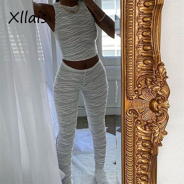 xllais white fashion cute sleeveless tank high wasit pencil pants two piece sets women oneck vests slim trousers 220610
xllais white fashion cute sleeveless tank high wasit pencil pants two piece sets women oneck vests slim trousers 220610